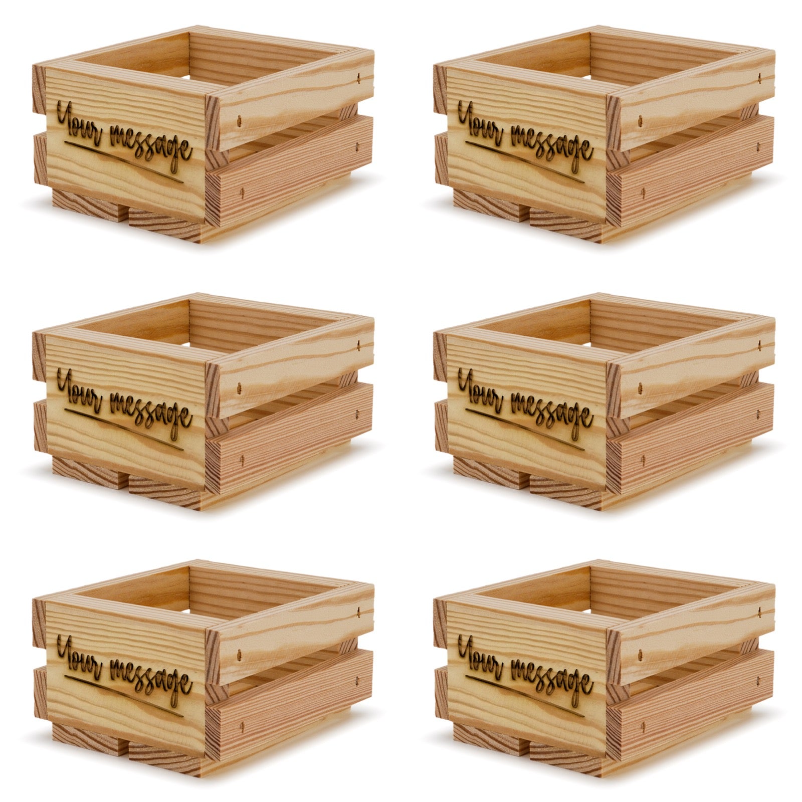 Engraved purple wood crate buy