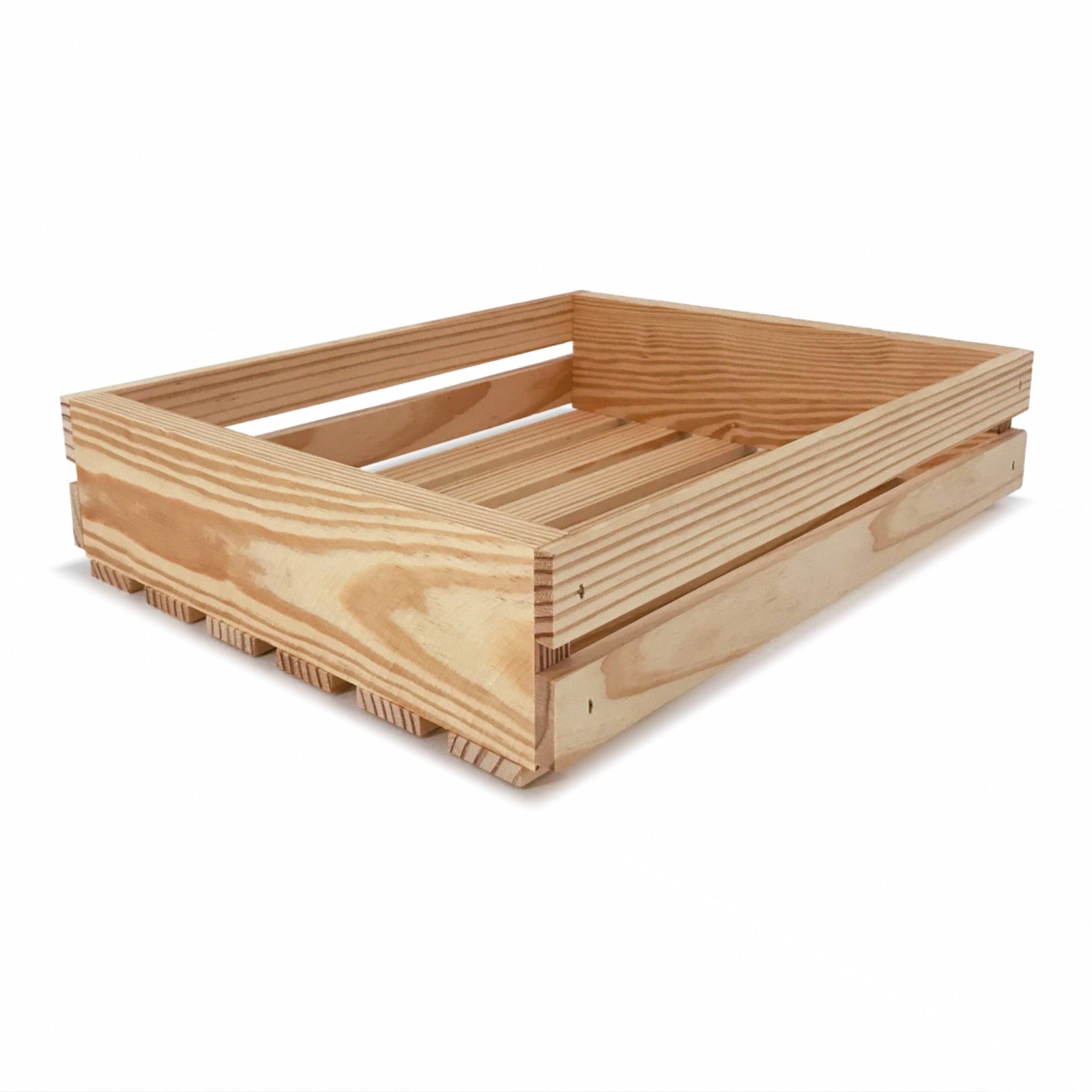 Small Wooden Crates Bulk - Wooden Crates for Gift Baskets 14x12x3.5”