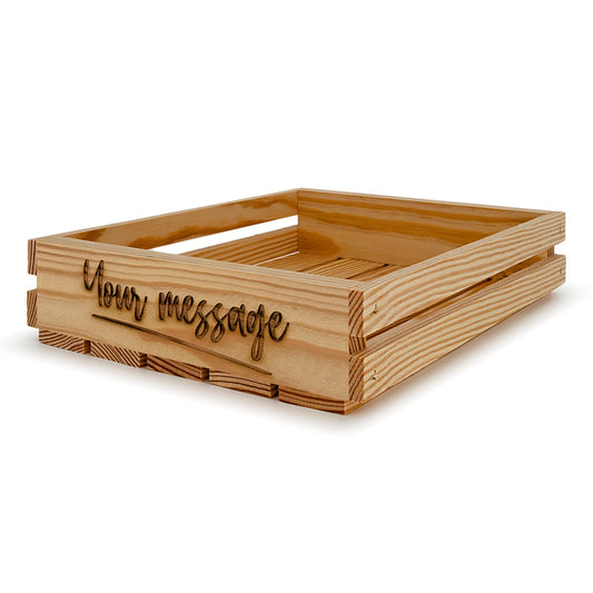 Small wooden crates 12x10x2.5 your message included, 6-SS-12-10-2.5-ST-NW-NL, 12-SS-12-10-2.5-ST-NW-NL, 24-SS-12-10-2.5-ST-NW-NL, 48-SS-12-10-2.5-ST-NW-NL, 96-SS-12-10-2.5-ST-NW-NL