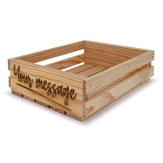 Small wooden crates 12x10x3.5 your message included, 6-SS-12-10-3.5-ST-NW-NL, 12-SS-12-10-3.5-ST-NW-NL, 24-SS-12-10-3.5-ST-NW-NL, 48-SS-12-10-3.5-ST-NW-NL, 96-SS-12-10-3.5-ST-NW-NL