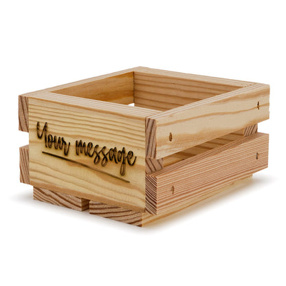 Small wooden crates 4x4x2.5 your message included, 6-SS-4-4-2.5-ST-NW-NL, 12-SS-4-4-2.5-ST-NW-NL, 24-SS-4-4-2.5-ST-NW-NL, 48-SS-4-4-2.5-ST-NW-NL, 96-SS-4-4-2.5-ST-NW-NL