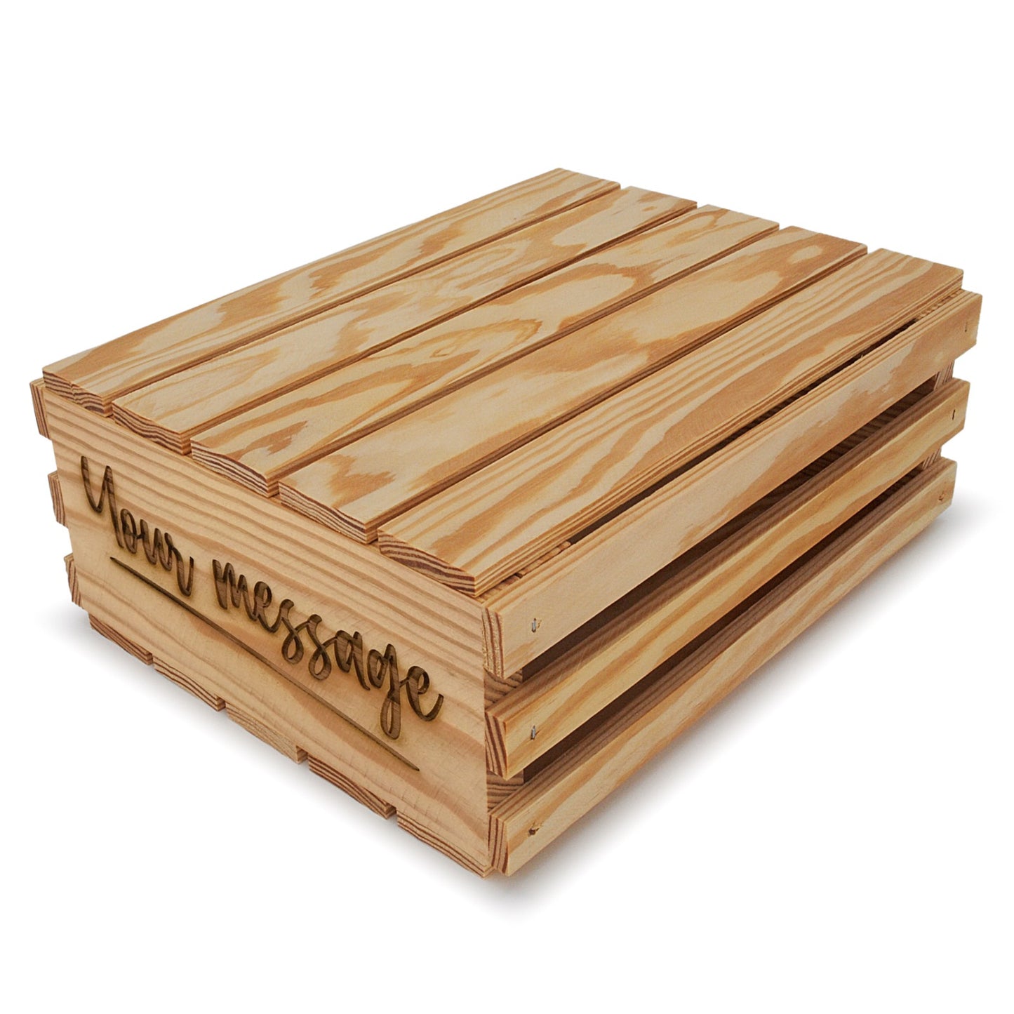 Small wooden crates with lid and your custom message 12x10x4.5, 6-SS-12-10-4.5-ST-NW-LL, 12-SS-12-10-4.5-ST-NW-LL, 24-SS-12-10-4.5-ST-NW-LL, 48-SS-12-10-4.5-ST-NW-LL, 96-SS-12-10-4.5-ST-NW-LL