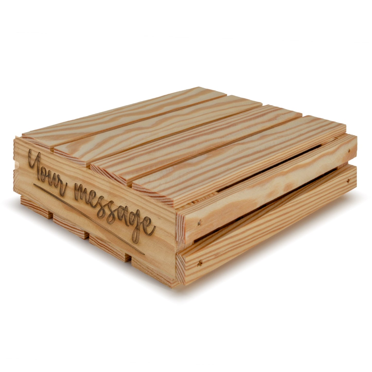 Small wooden crates with lid and your custom message 8x8x2.5 , 6-SS-8-8-2.5-ST-NW-LL, 12-SS-8-8-2.5-ST-NW-LL, 24-SS-8-8-2.5-ST-NW-LL, 48-SS-8-8-2.5-ST-NW-LL, 96-SS-8-8-2.5-ST-NW-LL