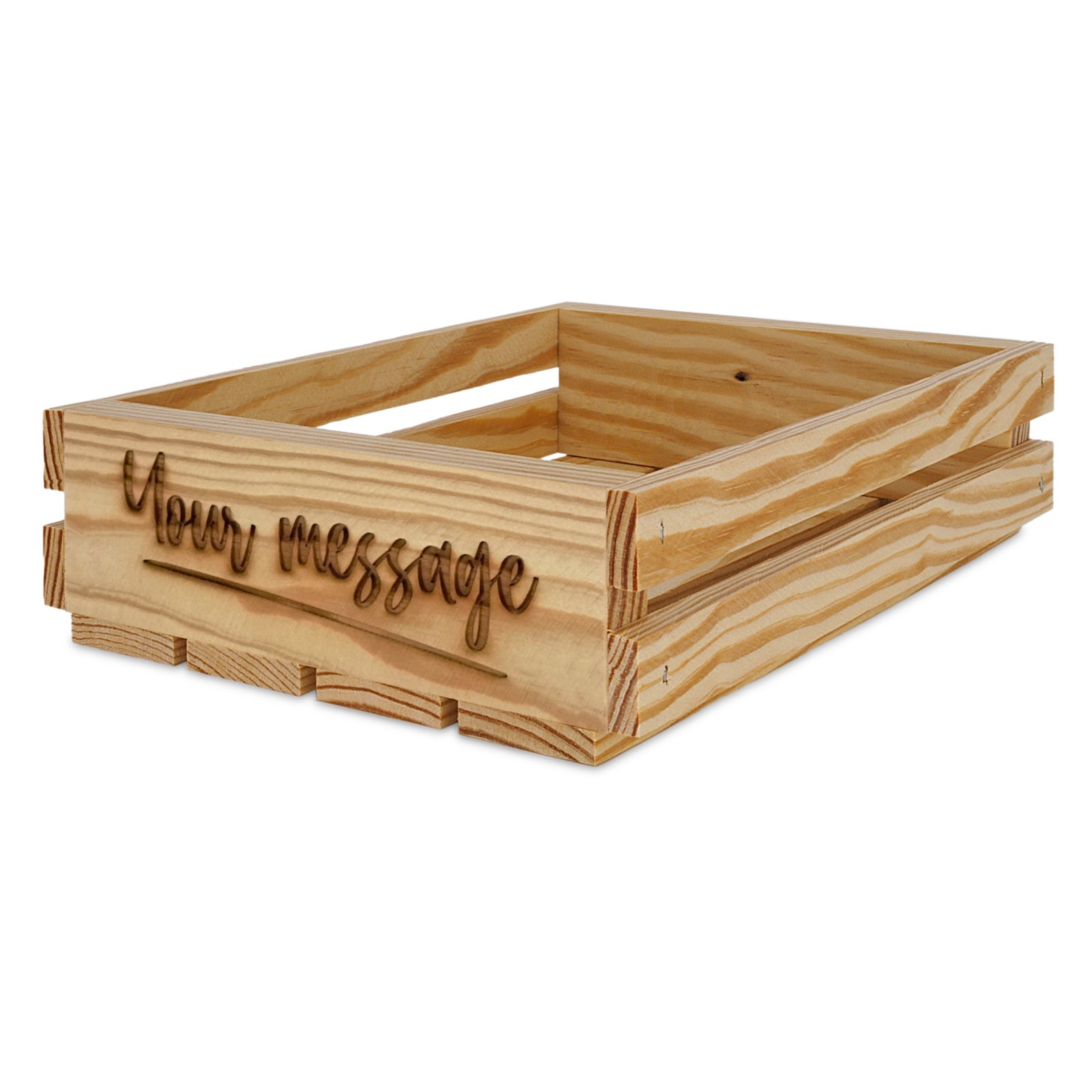 Short Wooden Crates Personalized - 10x8x2.5”